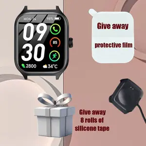New 8-In-1 Smartwatch Gift Protection Film & 8 Straps, Multifunctional Wireless Calling Sports Modes Fashion Watch, 1.83 Inch Screen luxury
