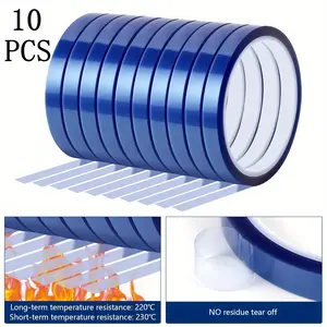 10 Piece Sublimation Heat Resistant Tape Sublimation Heat Tape Strong Adhesive Refrigerator Tape (Blue) Beauty & Personal Care