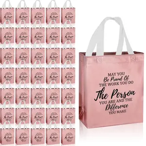 Reusable Gift Bag, 36pcs/set Employee Appreciation Gift Bag with Handle, Gift Wrapping Supplies for Teacher, Student, Colleague, Secretary, Assistant, Meaningful Gifts