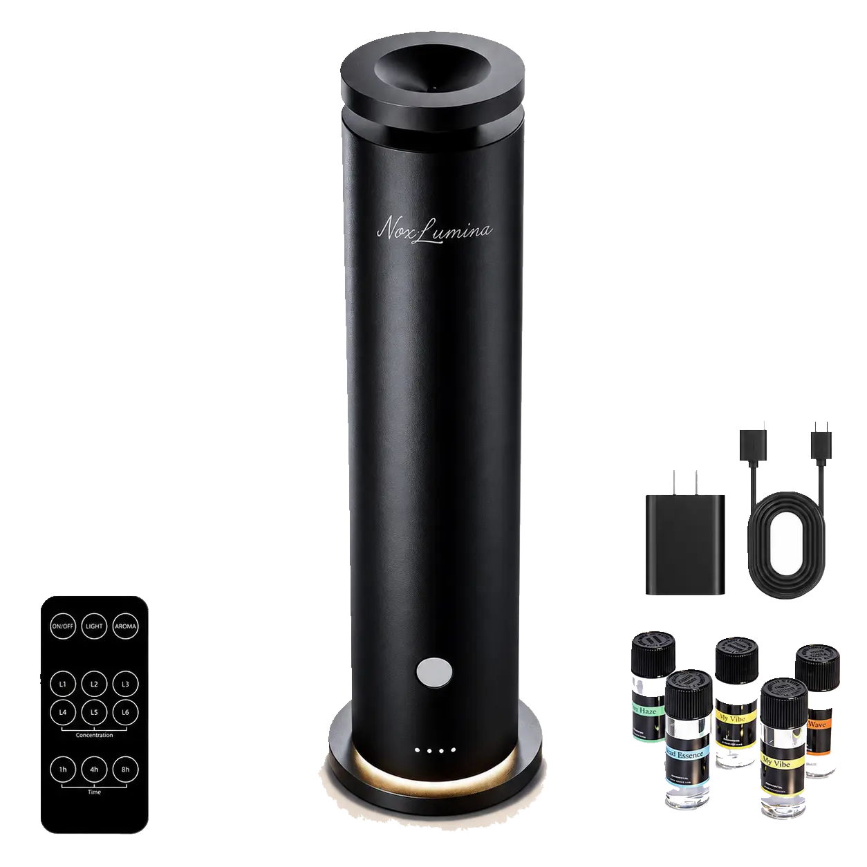 Waterless Scent Diffuser Kit,Scent Diffuser Breathing Lights Modes,Max Coverage 1500 sq.ft.Home,Offices,Hotels and Spas Aromatherapy Diffuser Included 5 Scent Oils Remote Control