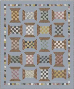 Honey Locust Checkered Spools Boxed Quilt Kit