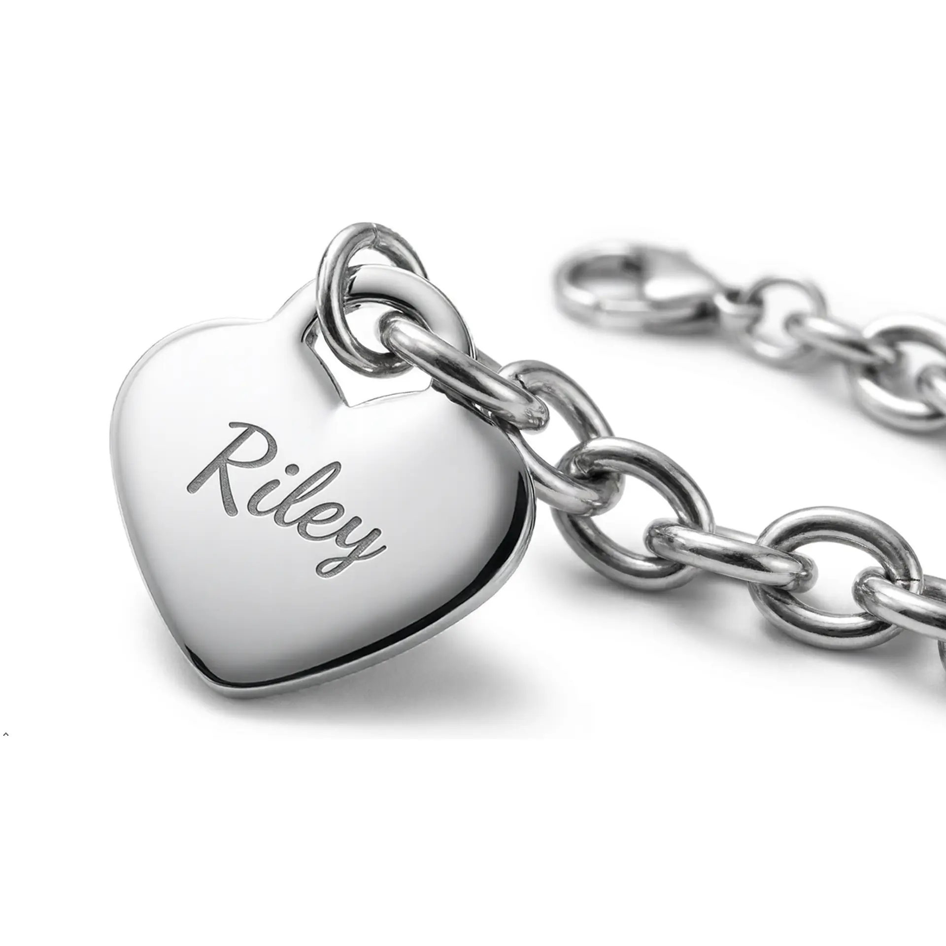 Personalized Stainless Steel Heart Anklet Personalized Stainless Steel Heart Anklet