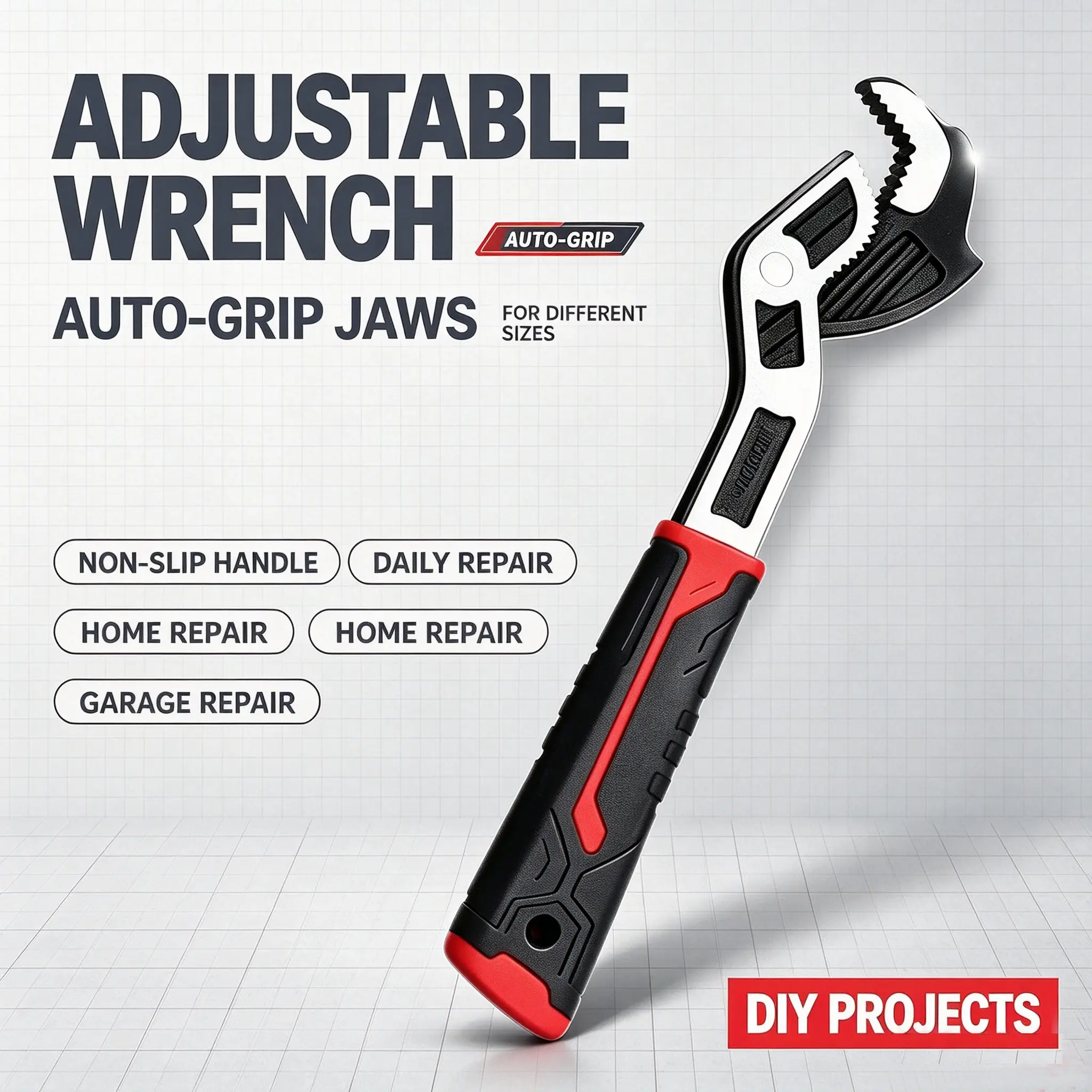line wrench，Multi-Function Self-Locking Adjustable Pipe Wrench Set, 6/8/10/12 Inch Quick Open Tube Hose Wrenches, Universal Plumbing Line Wrench for Hot Water Pipe Repair, Heavy Duty Adjustable Pipe Pliers Kit