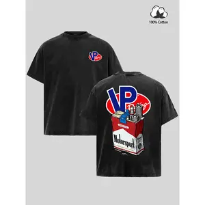 Vintage Racing Style Graphic Tee | Oversized Acid Wash Distressed T-Shirt | Heavyweight Cotton Retro Motorsport Top
