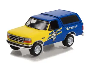 1996 Ford Bronco XL - Michelin Tires (Blue Collar Collection Series 11) Diecast 1:64 Scale Model - Greenlight 35240D