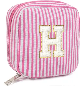 Easter Basket Gifts for Kids Teen Girls Women | Initial Makeup Bag | Cosmetic Bag Travel Bags | 11 12 13 14 15 16 Years Old Girl Gift Teacher Gift Teen Girl Gifts Trendy Stuff