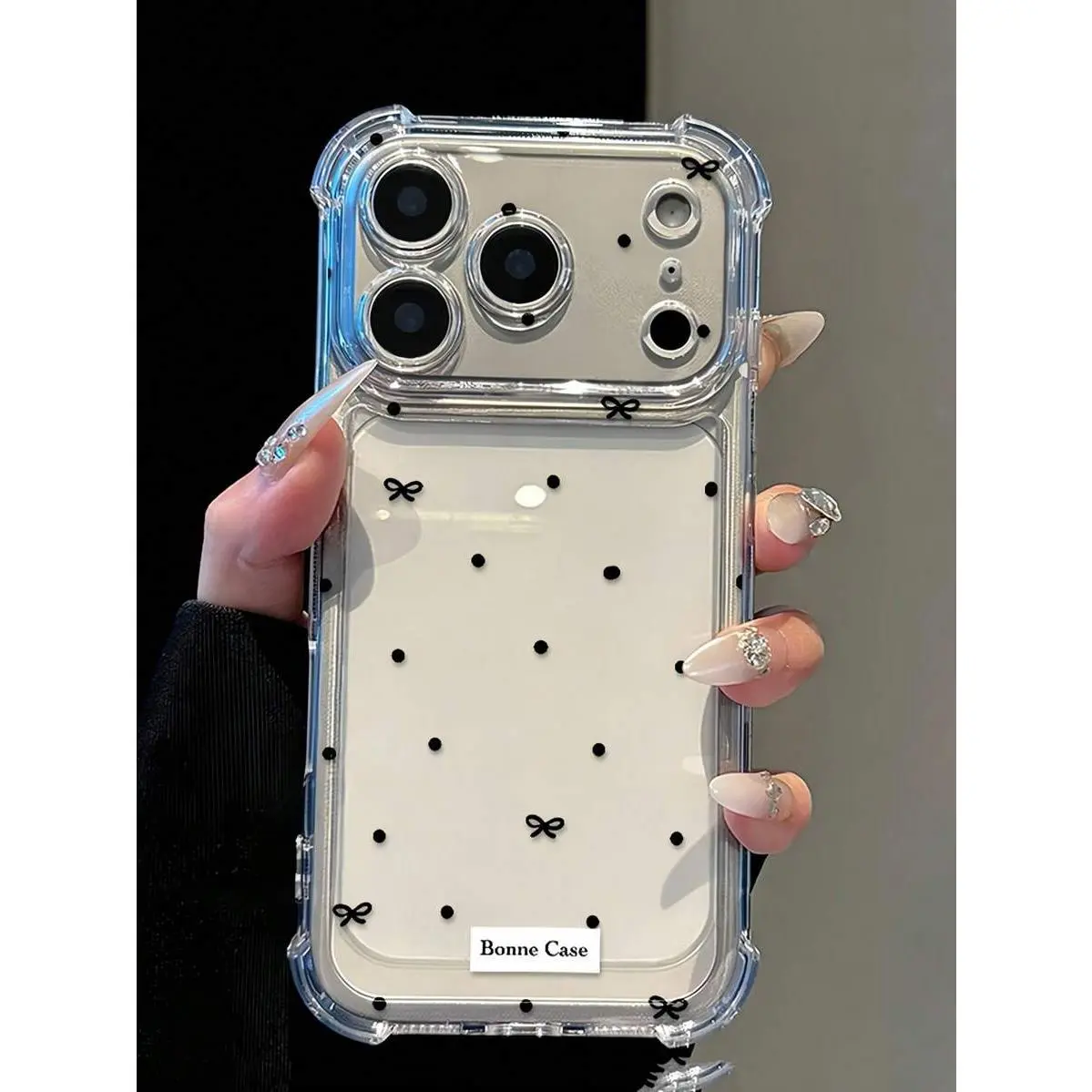 Clear Phone Case for iPhone 17 16 Pro Max Plus 15 14 13 12 11 Air E Ladybug Floral Dots Pattern Magnetic Sunction Acrylic Back Ful Body Protective Cover Protection Wireless Shockproof Transparent Silicone Casing tiktokshopbacktoschool