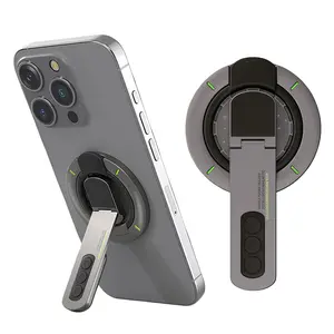 2026 New Design Magnetic Cell Phone Grip for MagSafe, 360° Rotation Dual-Sided Magnets with Ergonomic Ring, Foldable Adjustable Phone Case Kickstand Stand Mount Holder, Multi-functional For iPhone 17-12 Pro Max Samsung Galaxy Series Smartphone Accessories