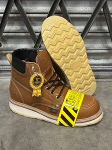 Work Boots For Men Steel Toe Boots, 6" Water Resistant Slip Resistant Industrial & Construction Work Boots