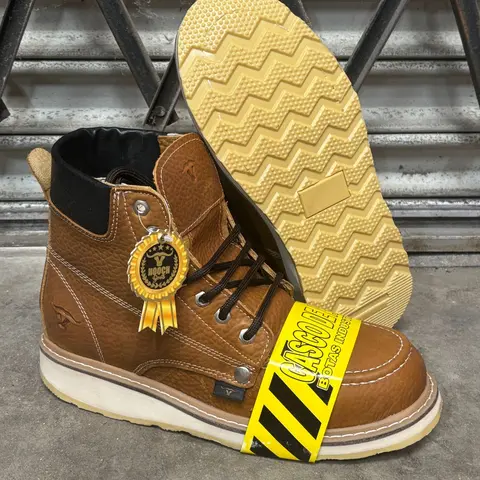 Work Boots For Men Steel Toe Boots, 6" Water Resistant Slip Resistant Industrial & Construction Work Boots