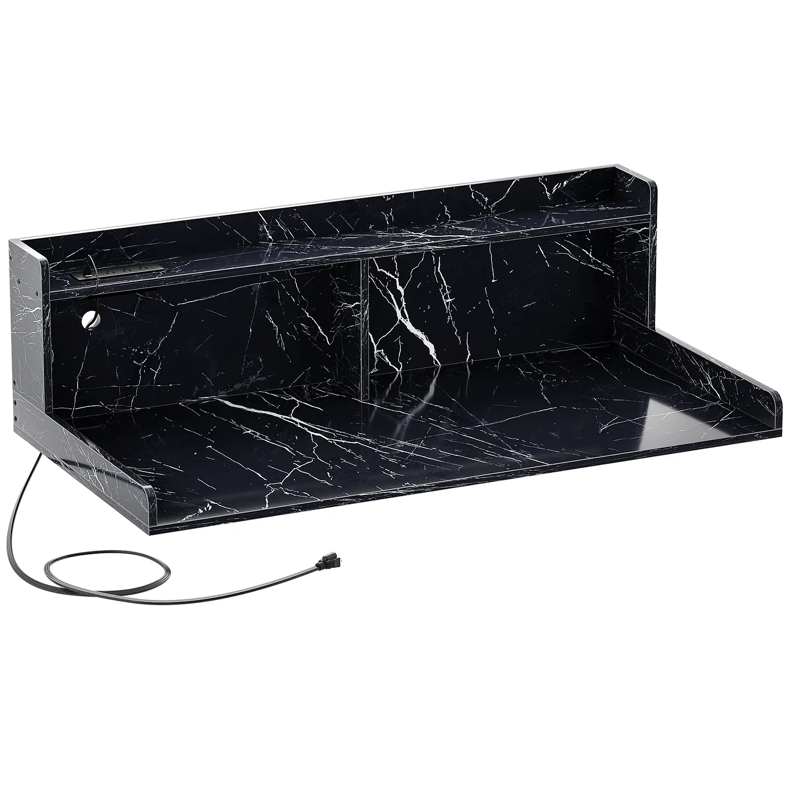 With LED-Black Marble