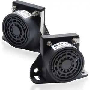 2PCS Backup Alarm for Trucks 12V-48V 107±3DB,Waterproof Reversing Truck Backup Alarm with Super Loud Beeper Tone for Commercial Trucks Industrial Heavy Construction Vehicles