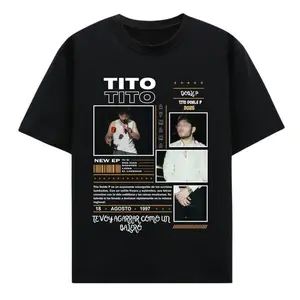 Playeras de Tito Double P Shirt – 2025 Tour Merch with Iconic Graphic Print Trendy Summer Sun Tees T-shirt Tropical TJ9