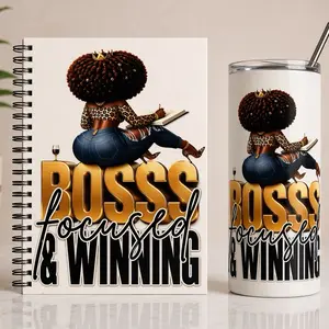 Boss Focused & Winning UVDTF Sticker 5xed