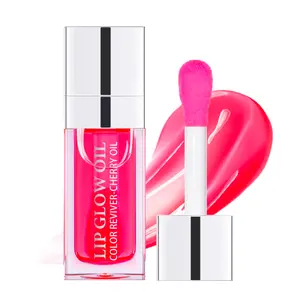 Hydrating Moisturizing Lip Glow Oil, Nourishing Glossy Transparent Plumping Oil. Cherry Moisturize