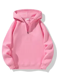 Unisex Fashion Sports Jacket Solid Color Simple Basic Hoodie Long Sleeve Street Warm Outdoor Sports Casual Fashion Top Men's Half Zip Hoodie Black Navy Blue Light Gray Half Zip Closure Well-Fitting Knit Hoodie Design Garment Womenswear