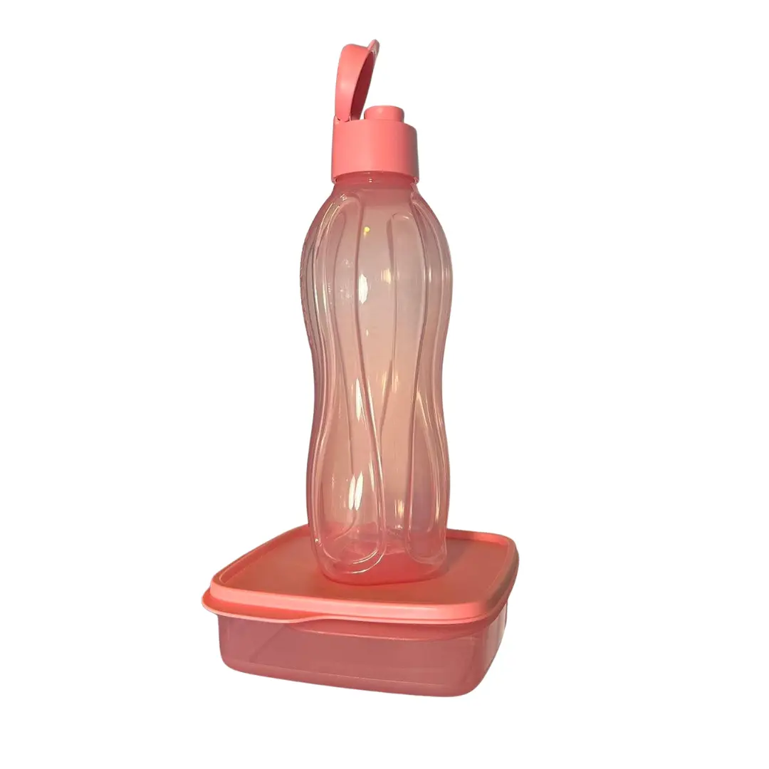 Tupperware Prep & Go Eco+ Set: 1 Eco+ Lunch-It Container and  1 Eco+ Medium Water Bottle with flip-top cap