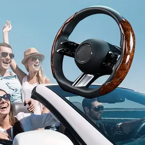 High Quality Carbon Fiber Steering Wheel Cover, 2024 New Luxurious Design Breathable & Non-slip Wood Grain Durable Steering Wheel Accessories, Universal 30cm/11.8inch All-Season Comfort and Secure Grip, For Bmw, Acura, Lexus, Honda, Toyota Most Cars