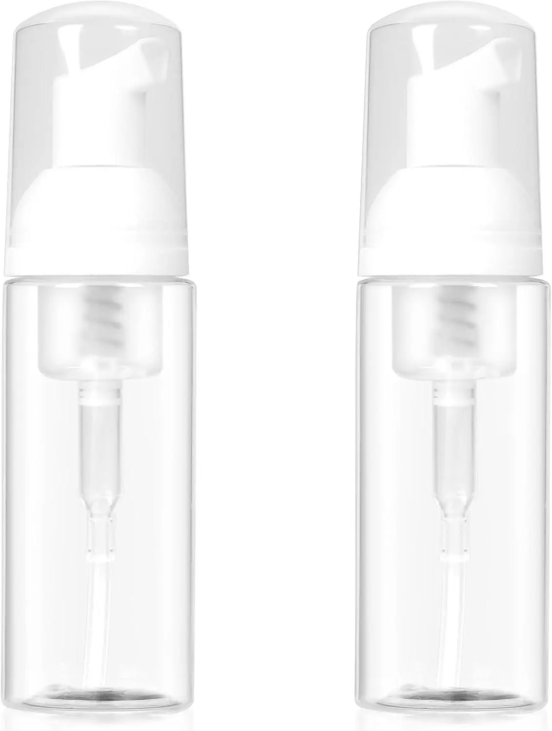 Travel Foam Pump Bottle 2oz - Leak-Proof Foaming Dispenser for Hand Soap, Shampoo, Facial Cleanser | Portable Refillable Containers for Gym, Travel, Home Use