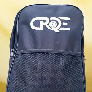 CPQE Black Nylon Pickleball Bag