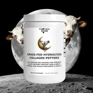 Grass-Fed Hydrolyzed Collagen Peptides Powder 20g Protein for Muscle Recovery Skin Joint Support Natural Supplement Made in USA