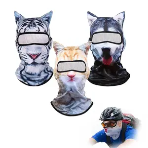 3Pcs Cat Ski Mask,3D Cat Shiesty Face Balaclava with Ears,Funny Ski Mask,Windproof & Breathable for Cycling Music Festivals Halloween