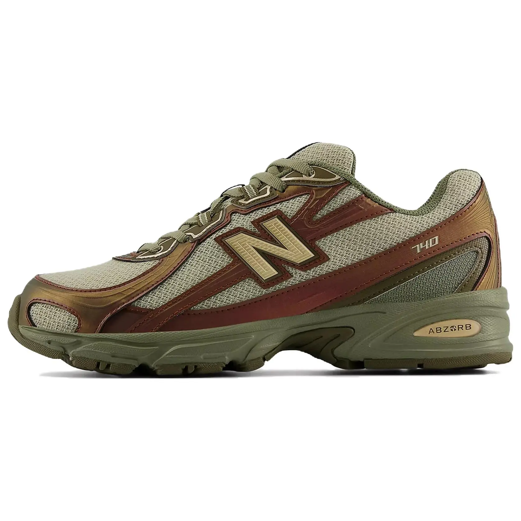 Men's New Balance 740v2 'Woodland Rich Oak' Lace-Up Sports Sneaker, Breathable Mesh, Lightweight Cushioned Sole, True Size Fit, for Casual Wear & Light Training, US Sizes 6-13 (US M 10 Available)