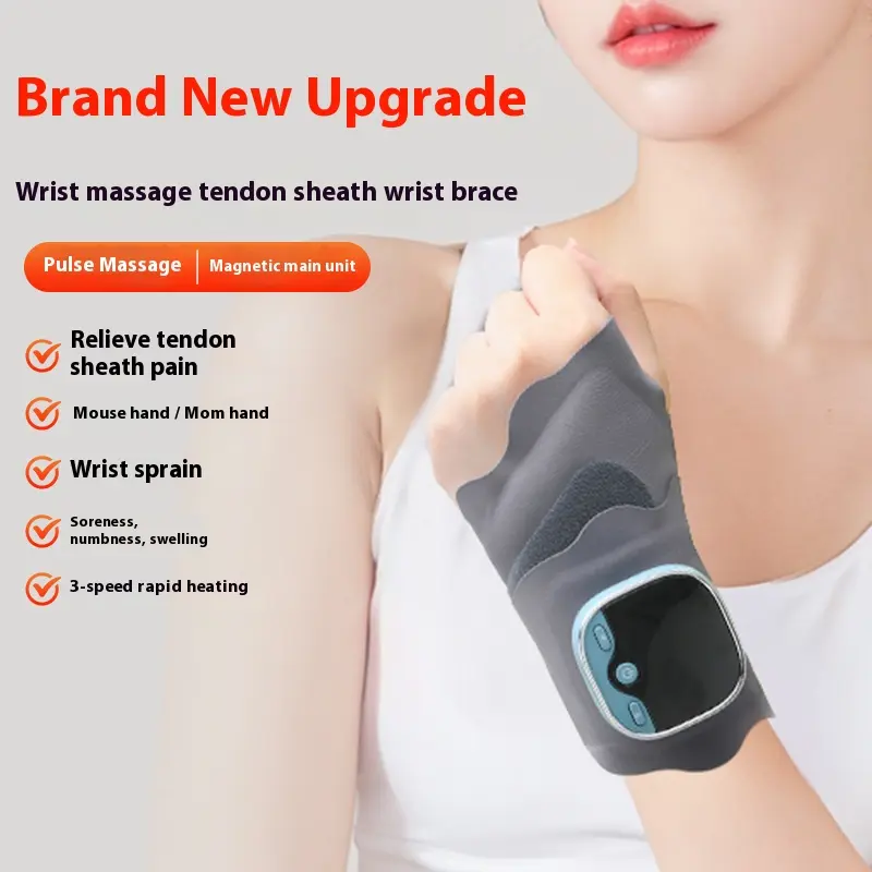 Wireless Hand & Wrist Massager with Heat, 3 Temperature Levels 5 Modes 9 Levels, Hand Massager Portable Therapy for Arthritis and Carpal Tunnel,,dorm essentials