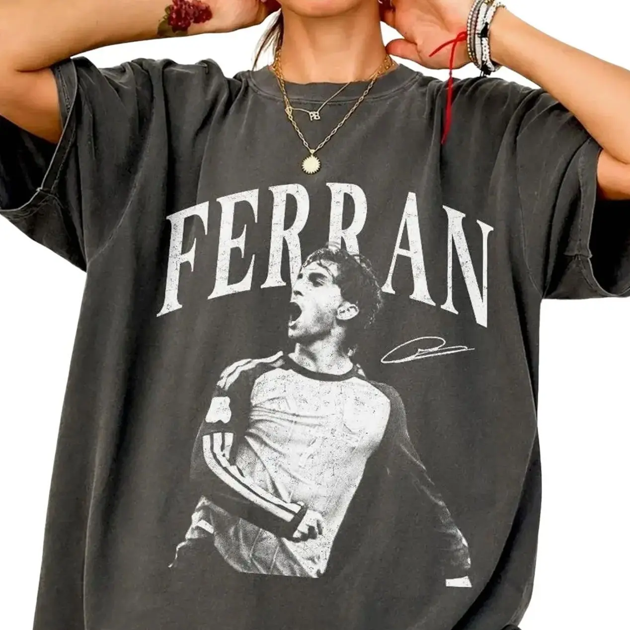 Ferran Torres T-Shirt, Vintage Spain Fan Tee, Ferran 7 Goals Shirt
