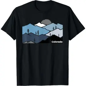 Colorado Mountain Landscape Outdoor Adventure Pride T-Shirt for Hiking Camping Travel Enthusiasts