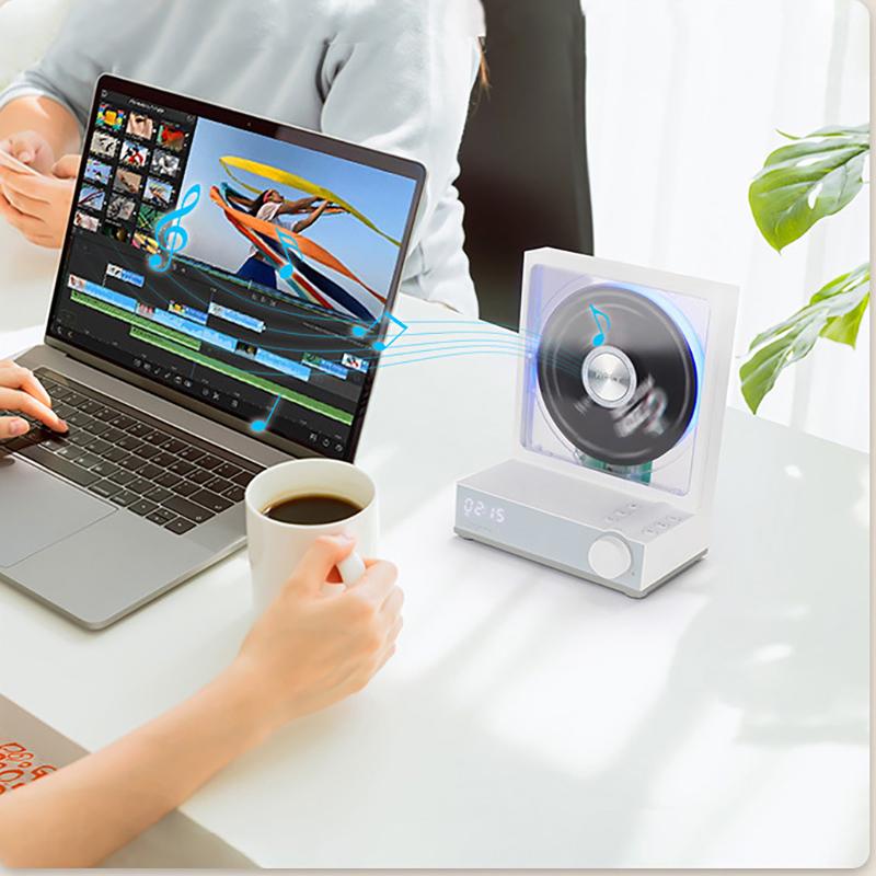 HOTT Fashion Ornament CD Player Retro CD Player Bluetooth Stereo Disc Album Music Player