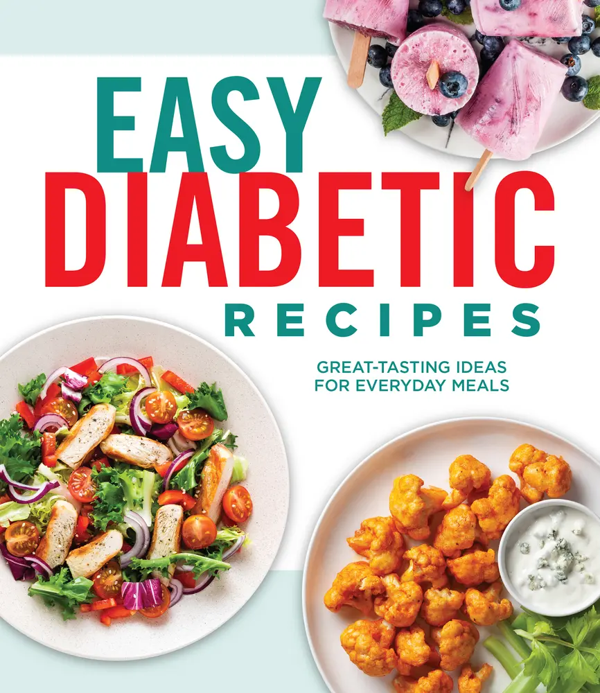 USED Healthy Cookbook - Easy Diabetic Recipes: Delicious and Healthy Everyday Meal Ideas, 90 Recipes with Nutrition Facts & Photos (Breakfast, Lunch, Dinner, Dessert), 192pp Hardback English Book by Publications International Ltd, Gift For Managing Diabet
