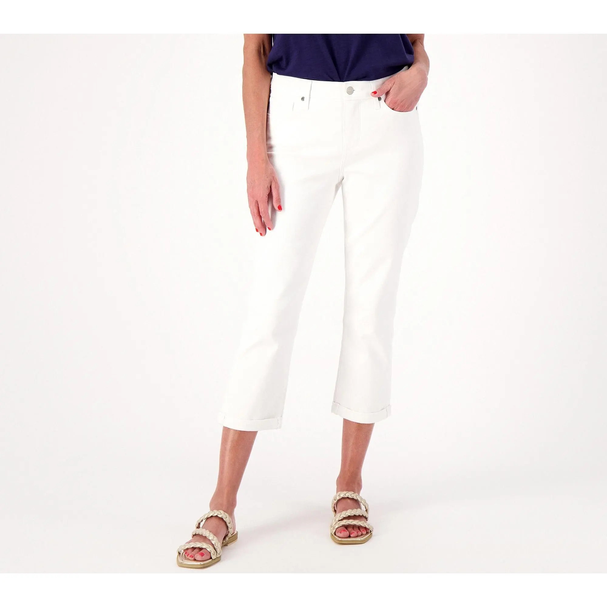 NYDJ Chloe Capri Cool Embrace- Optic White