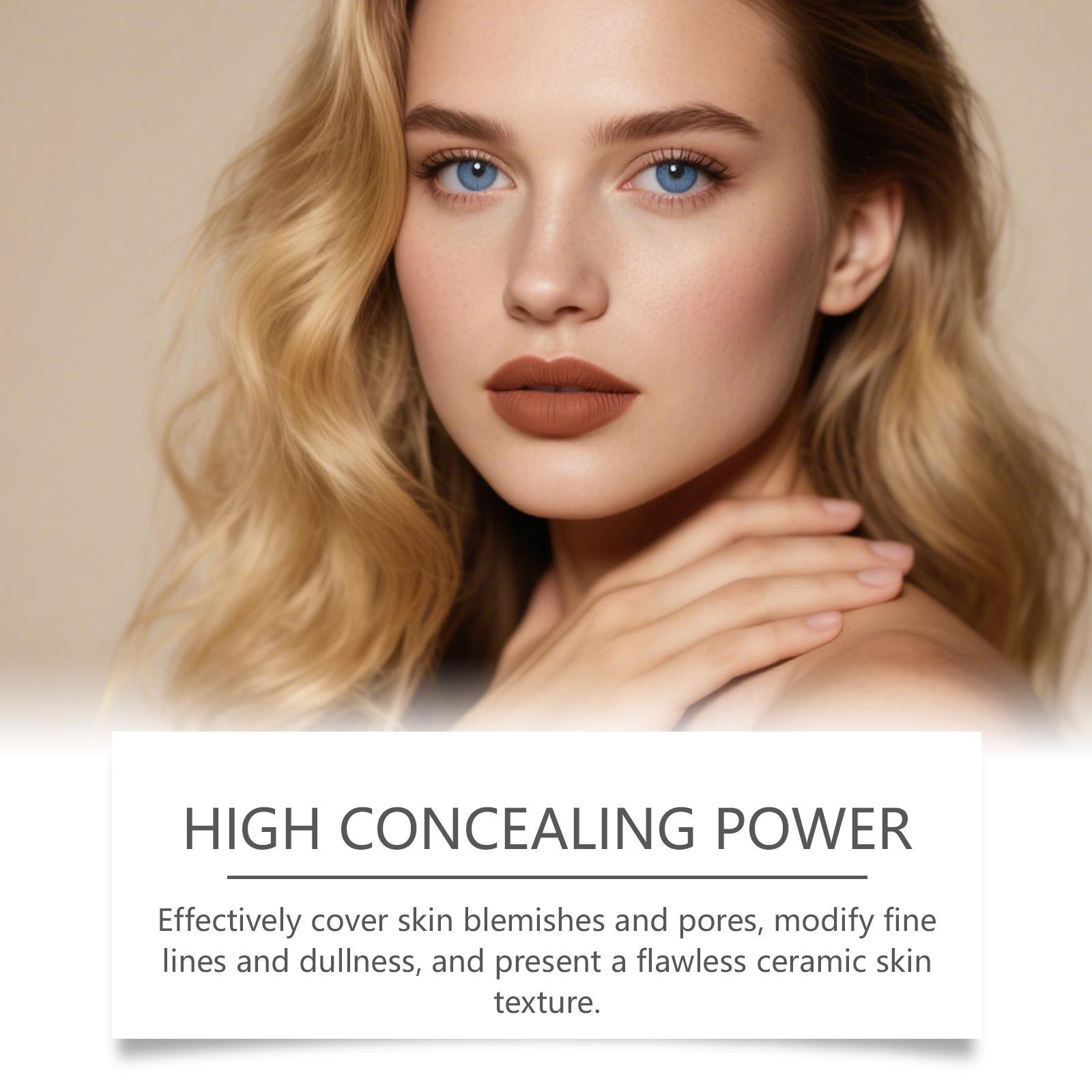 AMZ The Dark Skin Two-In-One Color-Changing Foundation Stick Has A Light And Thin Texture, Moisturizing, Brightening And Nourishing The Skin With A Matte And Clear Makeup Effect