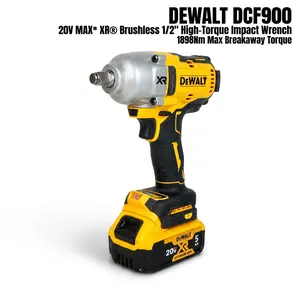Dewalt DCF900NT 20V Brushless Impact Wrench 1/2 Inch High Torque 1898Nm Cordless Power Tool For Auto Repair Kit With Battery Charger 2026 wheel adapter