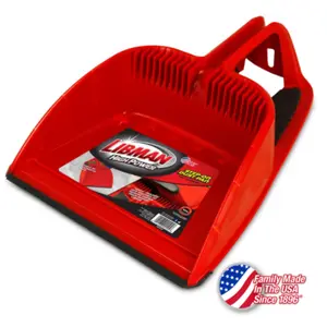Libman Step-On Dustpan for Broom, with Molded Cleaning Teeth, 12 Inches