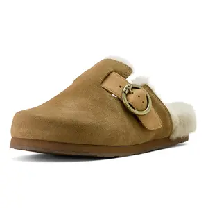 10063811 Ariat Women's Country Mule Sherpa - Ranch Brown Suede