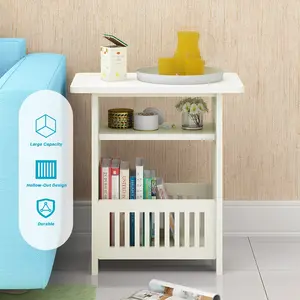Nordic Simple Small Square Table, Easy Balcony Living Room Mini Table, Sofa Side End Table, Tea Table, Storage Coffee Table, Corner Storage Rack