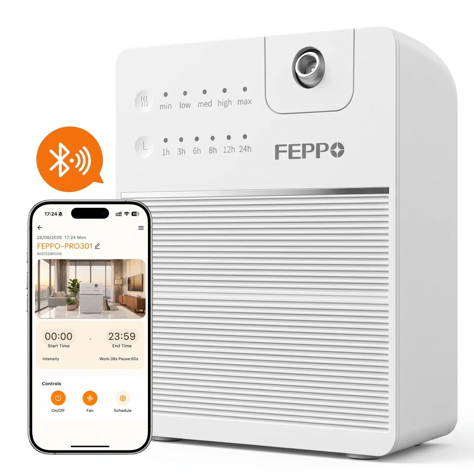 FEPPO 2026 Upgraded HVAC Scent Diffuser Machine for 2000 Sq Ft with Wi-Fi Control Cold Air Fragrance Diffuser,Scent Air Machine, Built-in Fan,Waterless Essential Oil Diffuser for Large Room,Home,Hotel,Office