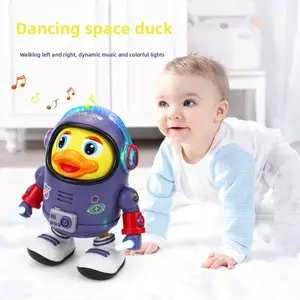 New Electric Interactive Duck Shaped Dancing Space Duck Cute Duck Toy, Boys Girls Children's Toy, Holiday Gift, New Year Gift (Batteries Not Included, Requires Three AA Batteries)