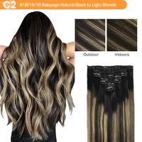 #(T1B/19)P1B Natural Black to Light Blonde