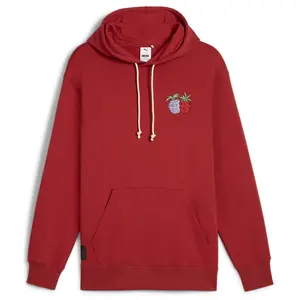 PUMA Mens X One Piece Graphic Hoodie Casual Outerwear Casual Drawstring - Red