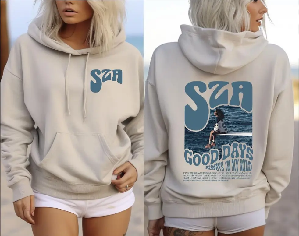 #SZAA HOT TREND  ,Hoodie,  Good Days, Album Hoodie, Tee, Street Wear Hoodie, Design on Back 1