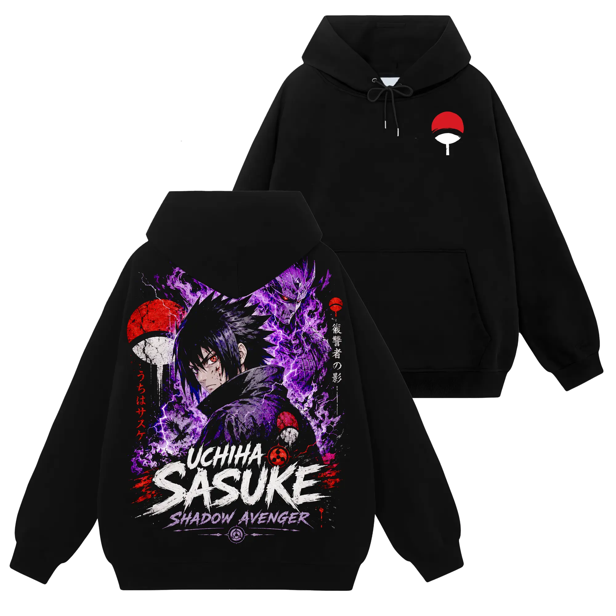 [Uchiha Fashion] Limited Sasuke Uchiha Susanoo - Naruto Shippuden #124 Hoodie T-Shirt Sweatshirt, Retro Vintage Unisex Graphic 90s Cotton, Gift For Wibu, Anime Manga Y2K Streetwear Minimalist