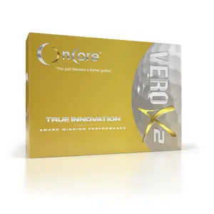 OnCore Golf VERO X2 - Dozen Golf Balls, Four-Piece Construction with 95 Compression for High Swing Speeds, Low Driver Spin, and Wind-Penetrating Trajectory - golfequipment golfing accessories
