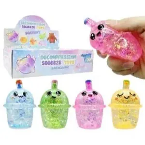 Sugar Texture Boba Squishy Toy, Fidgets Squishies for Kids Stuff, All Needohs Novelty Slime Toy