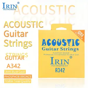 Irin Hexagonal Alloy Folk Guitar Strings, Phosphor Bronze Winding Process, Ideal for New Beginners Practice and Stage Performances
