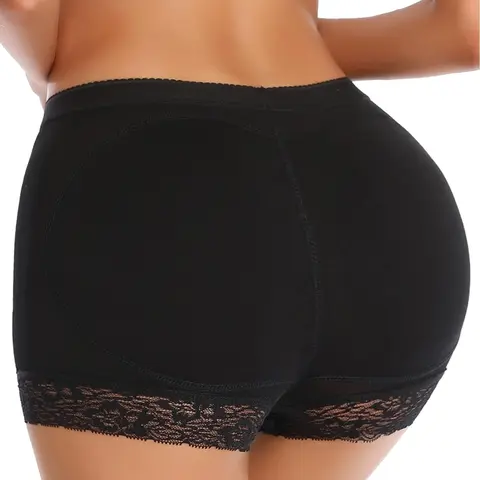 Women Padded Hip Enhancer Shorts Laced Seamless Hip Ehancer Underwear Everyday Soft and Comfortable