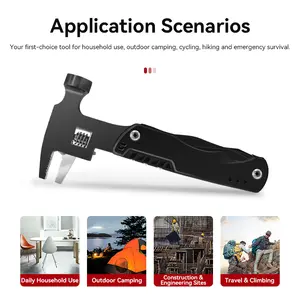 Novupow 11 In 1 Portable EDC Pliers,Multi Tool With Pliers, Knife, Saw, Hammer, Can Opener And More For Camping, Survival, Hunting And Outdoors