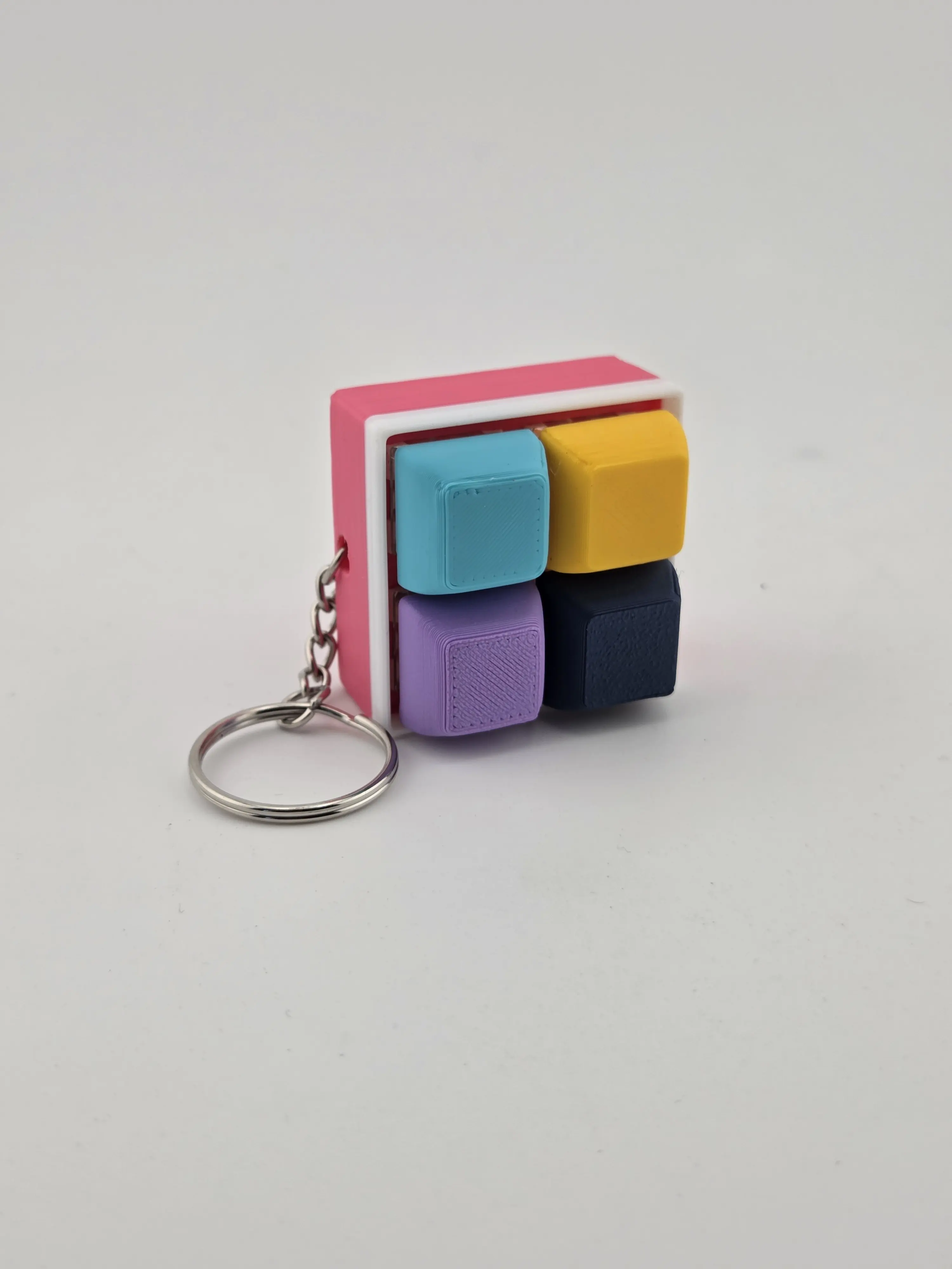 4-Key Square DIY Clicker Fidget Stress Relief Toy, Classic Novelty Toy for Anxiety Relief